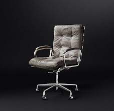 Managers chair offers comfort and complements a contemporary look. Rossi Gray Leather Desk Chair