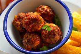 Bring to a boil 1 cup water in a pot. Chorizo Meatballs With Cheese Polenta Chips