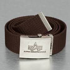 Alpha Industries Accessory Belt Heavy Duty In Brown Women