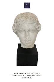 Archeological Bust Statue Head Of Grace Macedonia 2nd C B C Etsy Statue Sculpture Head Hotel Art