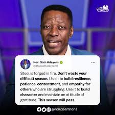 Don't waste your difficult season