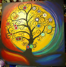 Make The Best Of Things Tree Painting Love Abstract Tree Painting Family Tree Art Tree Painting