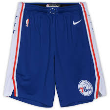 Philadelphia 76ers retro shorts with sixers emblem. Mike Scott Philadelphia 76ers Game Used 1 Blue Shorts From The 2018 19 Nba Season Size 40 2
