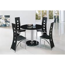 Jet Round Black Glass Dining Table Only Gio Domashnij Dekor Dekor
