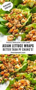 Asian Chicken Lettuce Wraps Paleo Whole30 Low Carb Recipe Lettuce Wrap Recipes Paleo Chicken Recipes Paleo Chicken Lettuce Wraps