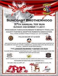 Dunedin Fl Dec 17 2017 37th Annual Scbh Toy Run Benefits The Pinellas County Foster And Adoptive Pa Parents Association Charity Events Adoptive Parents