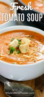 Homemade Tomato Soup Is Quite Simply One Of The Most Perfect Comfort Foods You Will Find In A Bowl Fresh Tomato Soup Fresh Tomato Recipes Tomato Soup Homemade