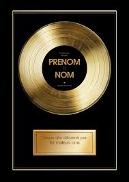 Disque D Or Personnalise Disque D Or Decoration Musique Disque