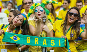 Find everything about cities in brazil, destinations and brazilian's beauty. Hd Wallpaper Brasil Girls Brazil Football Fans Brazilian Sending Kiss Wallpaper Flare