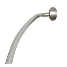 Glacier Bay Rustproof 72 In Adjustable Permanent Mount Curved Shower Rod In Brushed Nickel 35603bnhd6 In 2020 Shower Rod Rust Proof Brushed Nickel