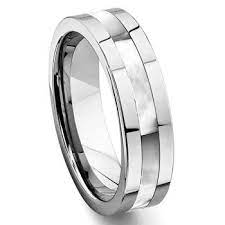 Tungsten Carbide Mother Of Pearl Inlay Wedding Band Ring Rings Mens Wedding Bands Wedding Ring Bands Mens Wedding Rings