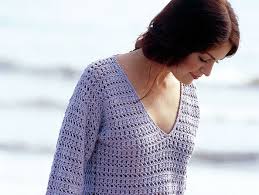 Maybe you would like to learn more about one of these? Gehakelter Damen Pullover Mit V Ausschnitt Stricken Und Hakeln