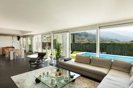 The white frame is filled with elements of. Modern Villa Beautiful Interiors Stock Image Image Of Stylish Blue 34594995
