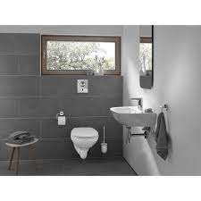 The sink also features a satin finish for added durability. Grohe Bau Ceramic Wall Mounted Washdown Toilet White Tooaleta