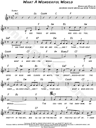 Louis Armstrong What A Wonderful World Free Mp3 Download Louis Armstrong What A Wonderful World Sheet Music Leadsheet In F Major Transposable Download Print Sheet Music Beginner Piano Music Lead Sheet