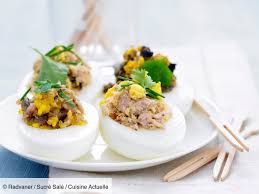 Oeufs Mimosa Au Thon Et Olives Noires Recettes Recette En 2020 Recettes De Cuisine Oeuf Mimosa Recette Facile