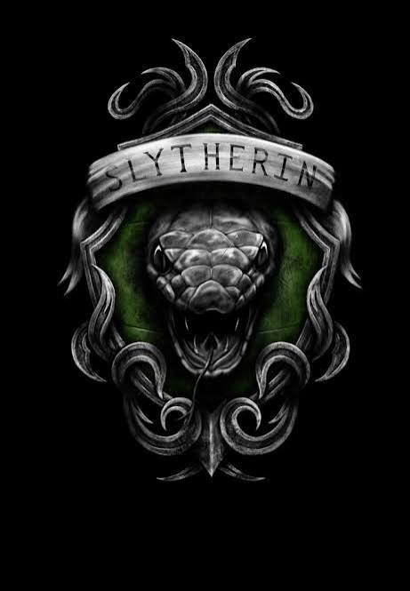 Coiled serpent, the emblem of Slytherin