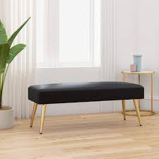 Quality modern bedroom bench storage with free worldwide shipping on aliexpress. Stools Liuna Footstools Ottomans Washable Fabric With Metal Legs Living Room Sofa Bench Bedroom Bed End Footrest Color Black Size 60x40x43cm Buy Online In Angola At Angola Desertcart Com Productid 166528731