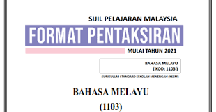 Format Pentaksiran Contoh Item Bahasa Melayu Spm 1103 Mulai 2021
