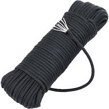 Best color selection · best paracord variety · free shipping options 100 Ft Type Iii 7 Strand 550 Paracord Mil Spec Black Parachute Cord Outdoor Rope Tie Down Walmart Com Walmart Com