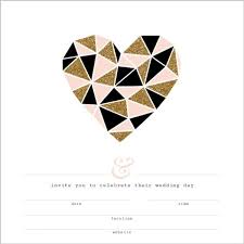 Modern Geometric Glitz Fill In The Blank Wedding Invitation Blank Invitations Cards Blank Wedding Invitations Wedding Invitations Hand Written Invitations