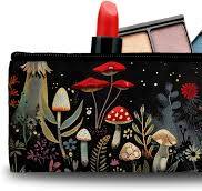 Amazon.com: xiaotcq Mushrooms Makeup Bag Cosmetic Bag for Women,1Pcs Large  Capacity Makeup Bags and 1Pcs Pencil Case Makeup Brushes Storage Bag Travel  ...
