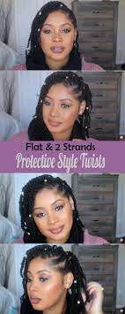 Easy Natural Hair Protective Style Side Flat Twist Two Strand Twist Tutor Natural Hair Styles Easy Protective Hairstyles For Natural Hair Hair Twist Styles
