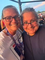 Sweating to death waiting for AJR 🥵 Me and Gianna Sharp will be back in 2  weeks to see Big Time Rush!