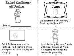 36 west nyack road, nanuet, ny 10954. Saint Anthony Mini Book Poster Coloring Page By Miss P S Prek Pups