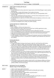 In this format, the most relevant skills and experience are listed in no particular order, othen in the form of headings and bullet points. Food Beverage Resume Samples Velvet Jobs