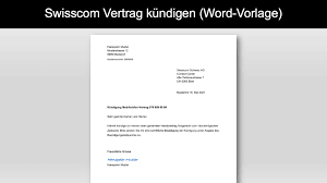 Maybe you would like to learn more about one of these? Swisscom Abo Kundigen Vorlage Word Vorlage Muster Vorlage Ch