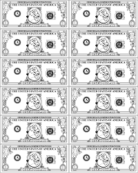 Activities that require cutting, gluing and/or additional resources such as tape, craft sticks, and yarn. Printable Play Money Coloring Pages