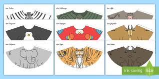Papiertüte basteln mit vorlage zum falten & schneiden. Zootiere Kegel Figuren Zum Basteln Aus Papier Teacher Made