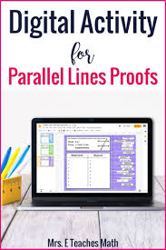 Parallel Lines With Transversals Proofs Digital Activity For Distance Learning In 2020 Digital Activities Distance Learning Geometry Proofs