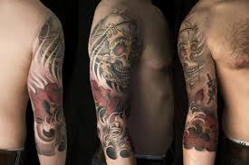 At tattoounlocked.com find thousands of tattoos categorized into thousands of categories. Arm Blumen Japanische Totenkopf Tattoo Von Shane Tan