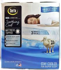 Serta Soothing Cool 3 Inch Gel Memory Foam Mattress Topper Queen New Serta Serta Mattress Topper Mattress Topper Serta Mattress