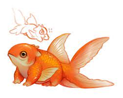 Pomcentric On Twitter In 2020 Fantasy Creatures Art Goldfish Art Mythical Creatures Art