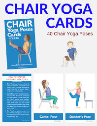 Chair Yoga Poses For Kids Cards Chair Pose Yoga Chair Yoga Yoga For Kids