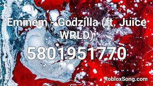 Its roblox audio id's played on roblox boomboxes, when you put the code in, a song will play. Eminem Godzilla Ft Juice Wrld Roblox Id Roblox Music Codes