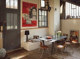 Open Living Room Kitchen And Small Office Area Can Be Found Past The Glass Door Although Industrial Design Furniture Industrial Decor Kitchen Loft Interiors