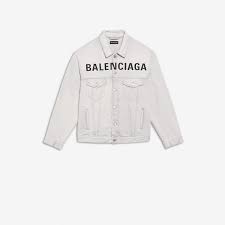 Balenciaga woman uniform oversized embroidered faded denim jacket charcoal size 34. Balenciaga Logo Jacket Cheap Online