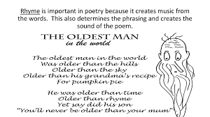 Words that rhyme with men. 62 Rhythm Rhyme Rhythm Is A Strong Regular Repeated Beat In Poetry Rhyme Is Words That End In The Same Sound Both Rhythm And Rhyme Are The Basics Ppt Download