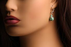 Aqua Tera Green Jasper 10mm Round Pendant Necklace With Apatite Spacers,  Matching Earrings Jewelry Set 18" Plus 2" Extension