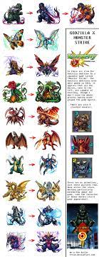 Godzilla X Monster Strike Characters By Mr X The Kaiju Freak On Deviantart Monster Strike Kaiju Godzilla