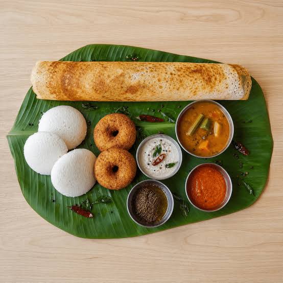 Indian vegetarian meal featuring traditional dishes