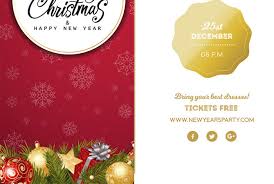 Disini akan saya buat contoh undangan natal untuk natal organisasi. Beautiful Christmas Invitation Poster Design Ai Free Download Pikbest