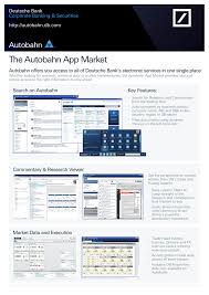 Corporate customers, enter login id as <customer id>.<user id>. The Autobahn App Market Deutsche Bank Autobahn