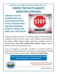 The term asbestos actually refers to six. Asbestos Dipsosal Guidelines Regional District Of Central Kootenay
