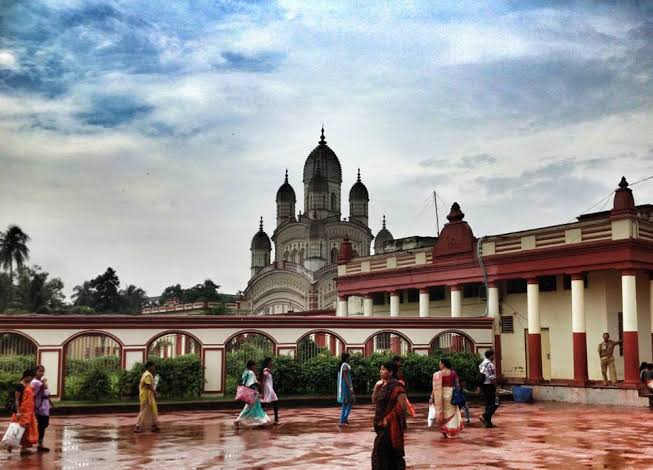Riverside sanctum of Dakshineswar Kali Temple, AI generated