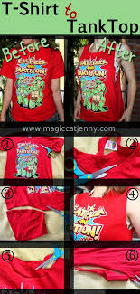 Diy T Shirt To Tank Top Magiccatjenny Tank Tops Diy Diy Shirt T Shirt Diy